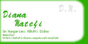 diana matefi business card